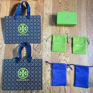 NOT FOR SALE- Tory Burch Blue and Green Tote Bags